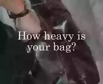 'How heavy is your bag?' Flyer